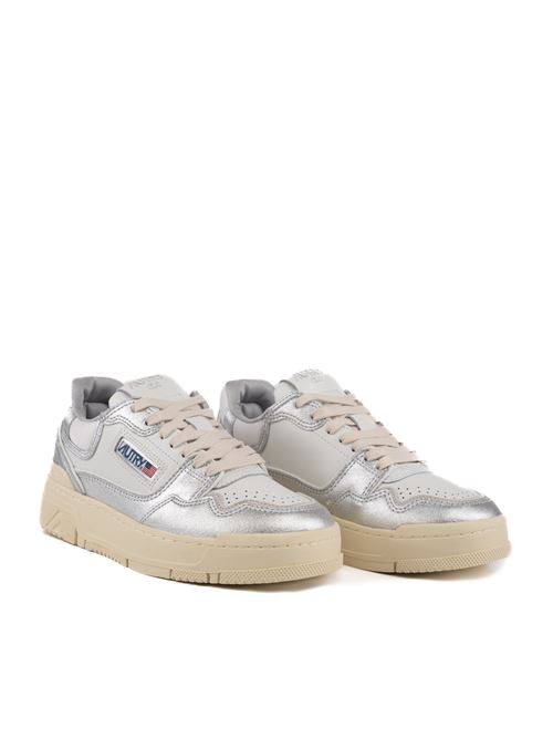 Sneakers Autry CLC in pelle metal White/Silver AUTRY | ROLWMB02