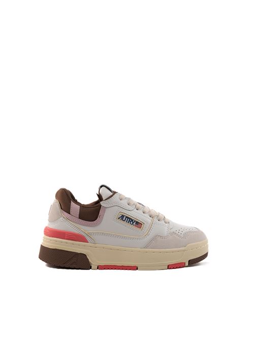 Sneakers Autry CLC in pelle e suede Bianco/Marrone/Pink AUTRY | ROLWMM35