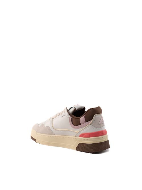 Sneakers Autry CLC in pelle e suede Bianco/Marrone/Pink AUTRY | ROLWMM35