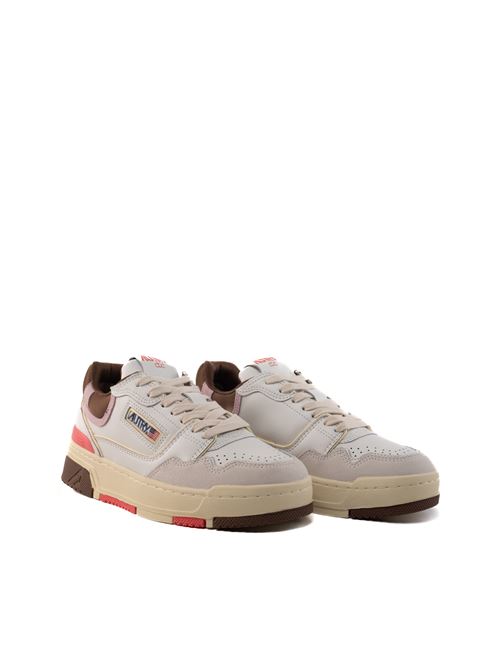 Sneakers Autry CLC in pelle e suede Bianco/Marrone/Pink AUTRY | ROLWMM35