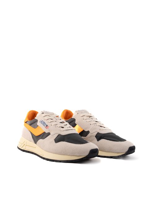 Sneakers Autry Reelwind Low in nylon e suede bianco e arancione AUTRY | WWLMHN02