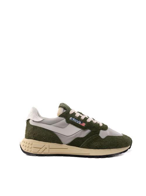 Sneakers Autry Reelwind Low in nylon e suede bianco e verde AUTRY | WWLMHN04