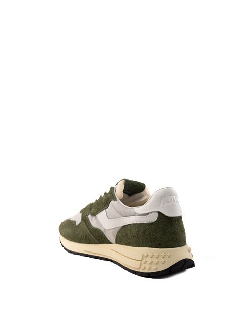 Sneakers Autry Reelwind Low in nylon e suede bianco e verde AUTRY | WWLMHN04