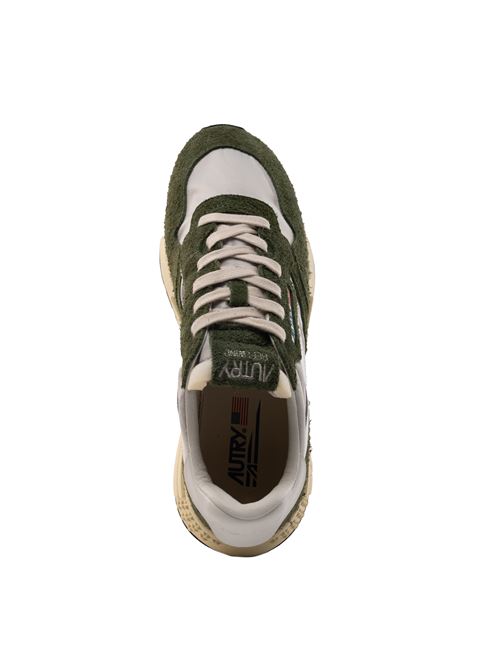 Sneakers Autry Reelwind Low in nylon e suede bianco e verde AUTRY | WWLMHN04