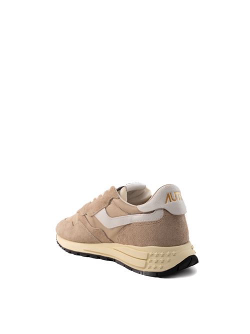 Sneakers Autry Reelwind Low in nylon e suede craquele Pepper e bianca AUTRY | WWLMNC08