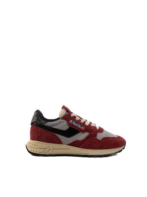 Sneakers Autry Reelwind Low in nylon e suede rosso e nero AUTRY | WWLWHN07