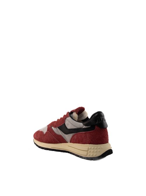 Sneakers Autry Reelwind Low in nylon e suede rosso e nero AUTRY | WWLWHN07