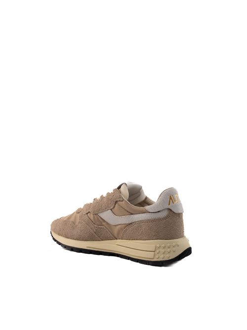 Sneakers Autry Reelwind Low in nylon e suede craquele Pepper e bianca AUTRY | WWLWNC08