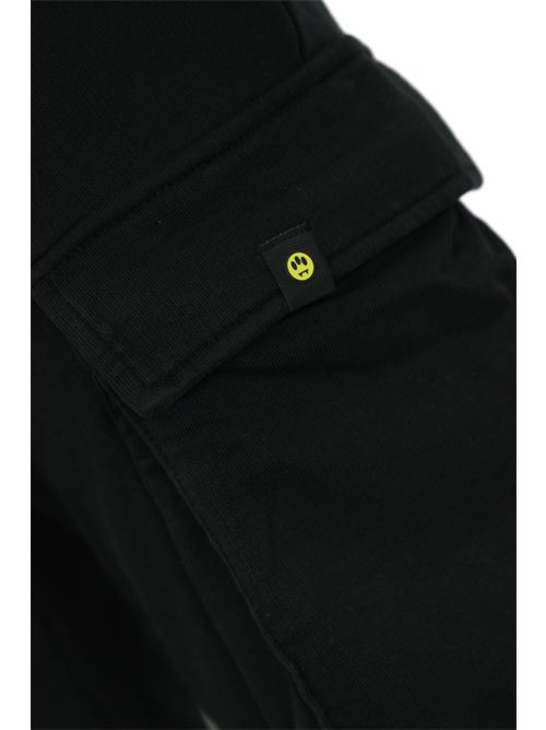 Pantalone cargo in felpa di cotone nero Barrow | F4BWUAFP059110