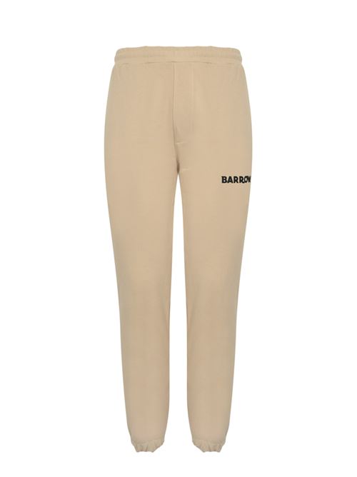 Pantalone joggers in cotone beige Barrow | F4BWUAFP135092