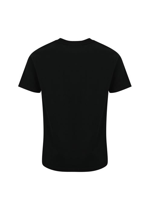 T-shirt con logo sul collo in cotone nero Barrow | F4BWUATH066110