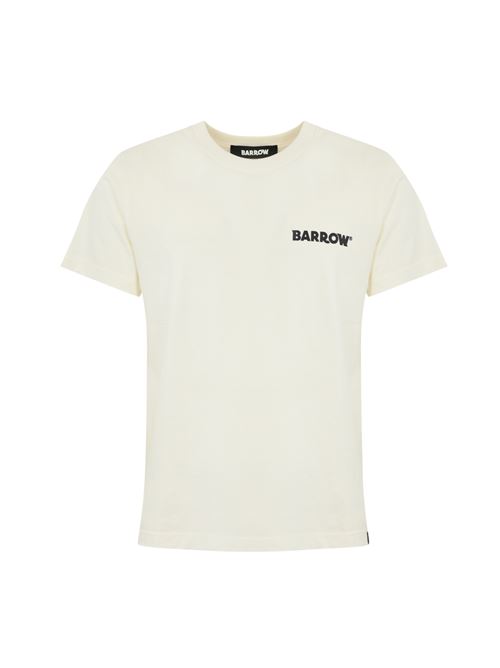 T-shirt con logo in cotone bianco Barrow | F4BWUATH134002