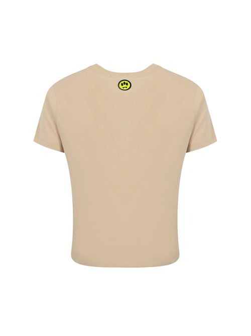 T-shirt con logo in cotone beige Barrow | F4BWUATH134092