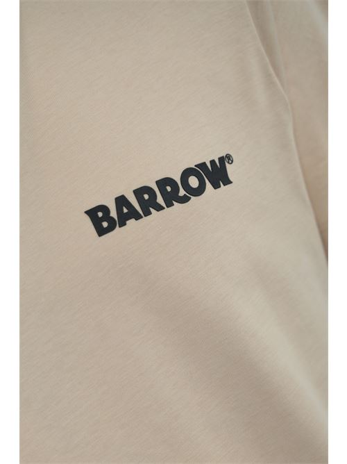 T-shirt con logo in cotone beige Barrow | F4BWUATH134092