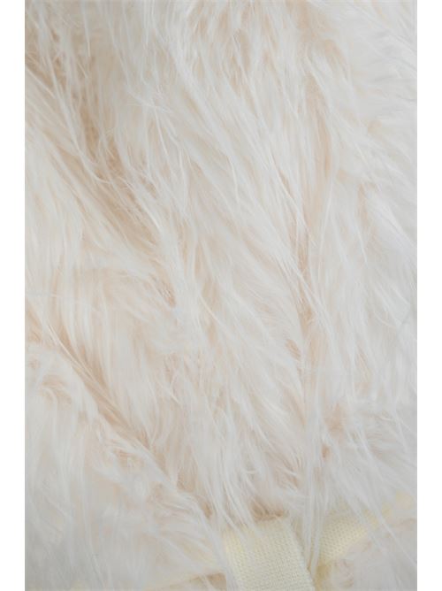 Gilet in faux fur e maglia Crema BLUGIRL | PF4015M030014300