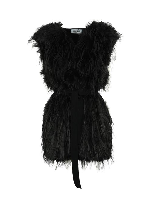 Gilet in faux fur e maglia nero BLUGIRL | PF4015M030022222