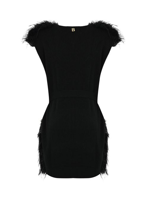 Gilet in faux fur e maglia nero BLUGIRL | PF4015M030022222