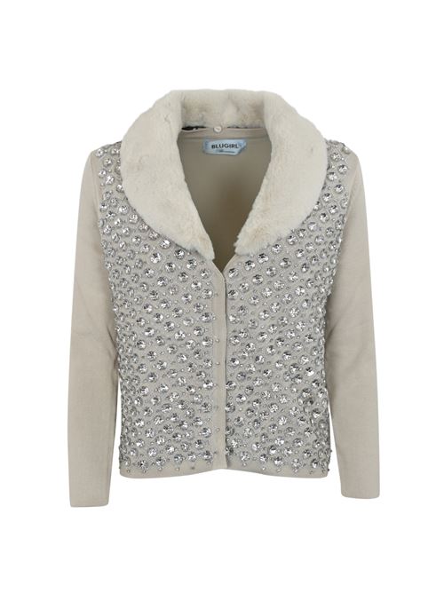 Giacca cardigan con ricamo gioiello BLUGIRL | RF4108MS49I44002