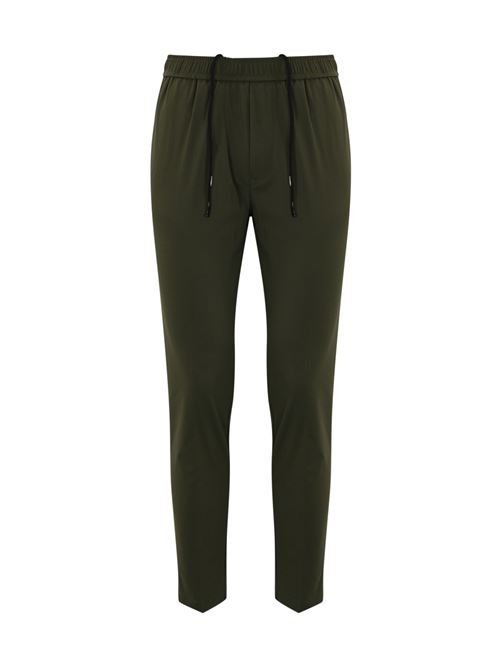 Pantalone da uomo in tessuto tecnico verde militare: PMDS | F25P41837040050