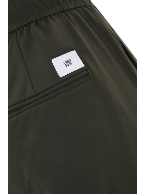 Pantalone da uomo in tessuto tecnico verde militare: PMDS | F25P41837040050