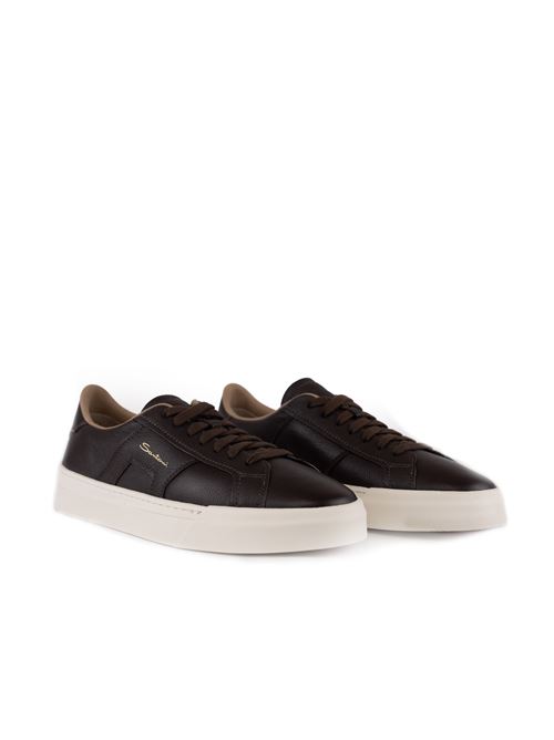 Sneakers DBS in pelle marrone Santoni | MBGT21967PNNKSIWT50