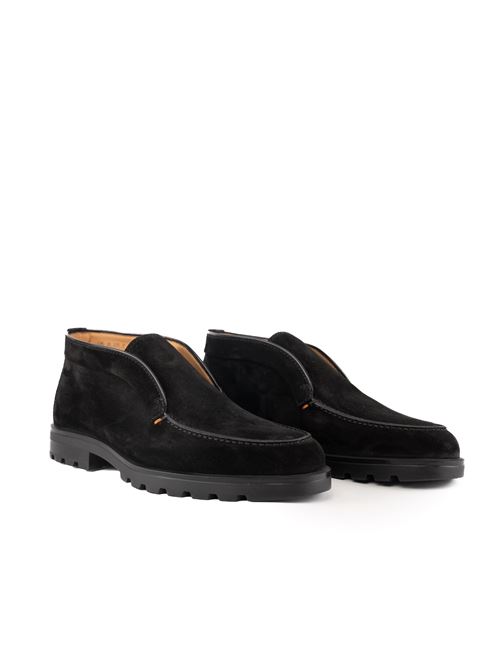 Stivaletti Detroit Rock in pelle scamosciata nero Santoni | MGDC17823NEOBSEYN01