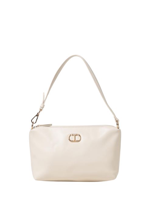 Borsa a spalla Mignon effetto pelle crema TWINSET | 242TD838011952