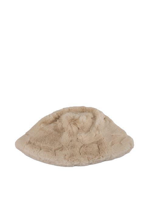 Cappello Bucket in Faux Fur con Logo TWINSET | 242TO539011952