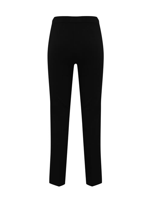 Pantaloni in viscosa stretch nero con cinturino Oval-t TWINSET | 242TP224A00006