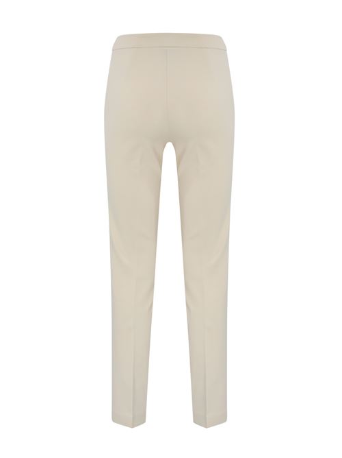 Pantaloni in viscosa stretch old white con cinturino Oval-t TWINSET | 242TP224A11748