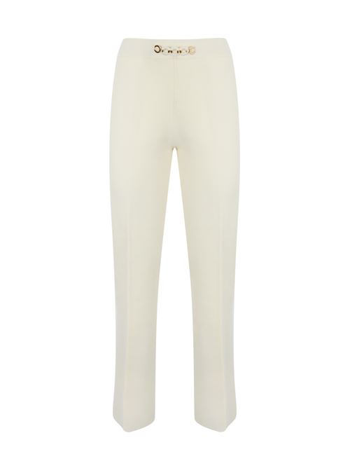 Pantalone con morsetto in crepe bianco TWINSET | 242TP318200282