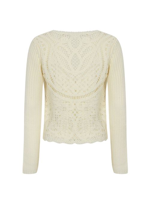 Giacca in maglia di lana crochet TWINSET | 242TP347400282