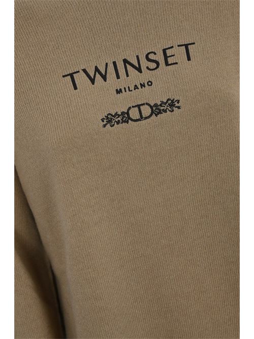 Maglia con logo in misto lana Sabbia TWINSET | 242TP380011754