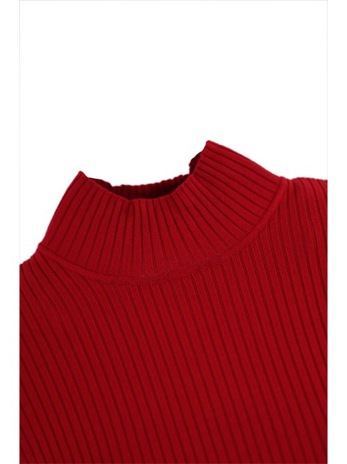 Maglia a costine rosso con apertura TWINSET | 242TT302200740