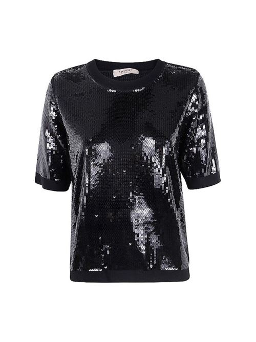 Maglia con ricamo paillettes TWINSET | 242TT314100006