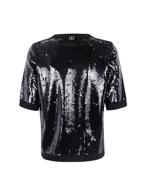 Maglia con ricamo paillettes TWINSET | 242TT314100006