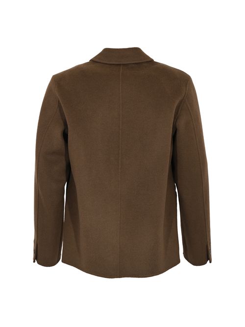 Giacca caban in lana e cachemire Moro AMARANTO | B6F001069