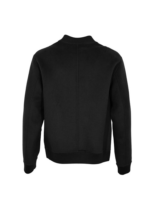 Bomber in lana Nero AMARANTO | B6F001199