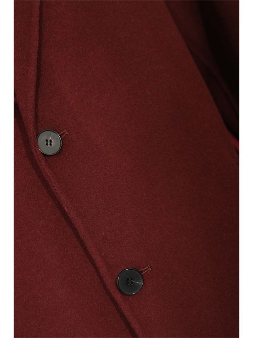 Cappotto in misto lana e cashmere Melanzana AMARANTO | B6F002239