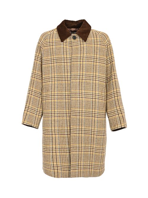 Cappotto misto lana con colletto in velluto AMARANTO | B6F0025V.UNICA