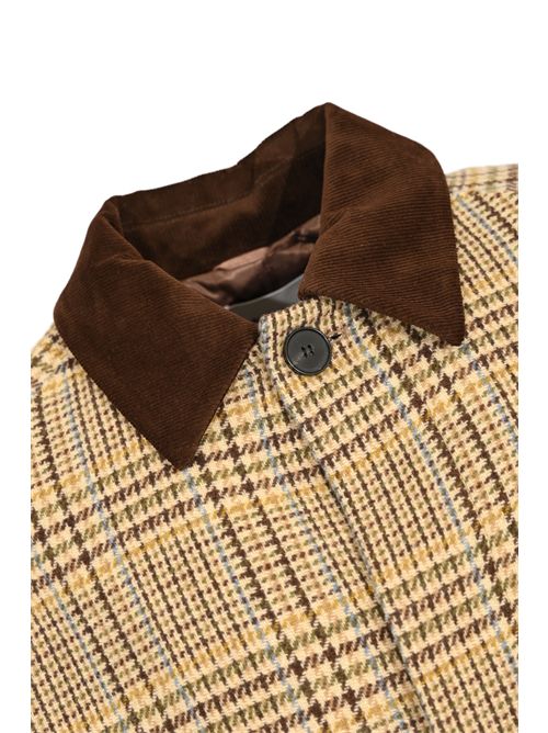 Cappotto misto lana con colletto in velluto AMARANTO | B6F0025V.UNICA