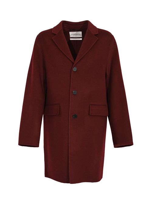 Cappotto monopetto in misto lana e cachemire AMARANTO | B6F002739