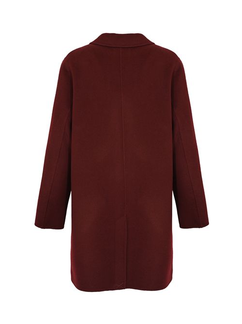 Cappotto monopetto in misto lana e cachemire AMARANTO | B6F002739