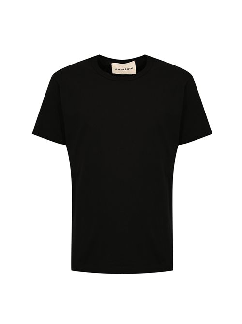 T-shirt in cotone Nero AMARANTO | B6F004299
