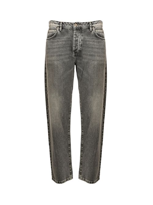 Jeans wide in denim AMARANTO | B6F0060GRIGIO
