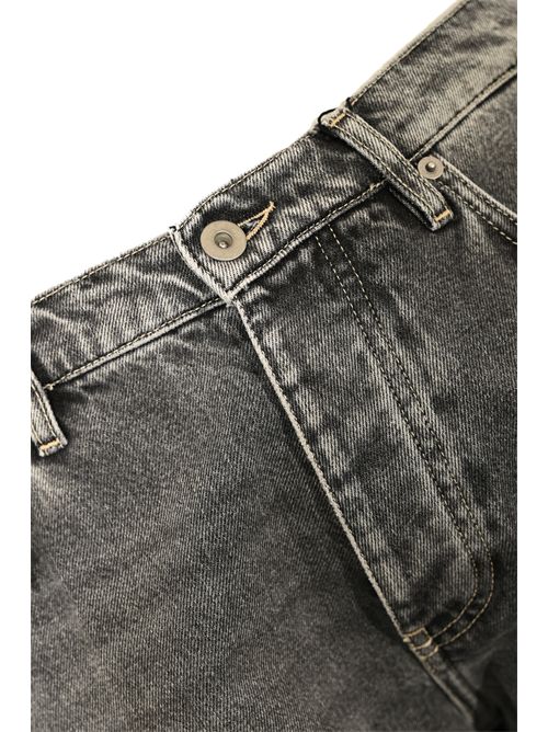 Jeans wide in denim AMARANTO | B6F0060GRIGIO