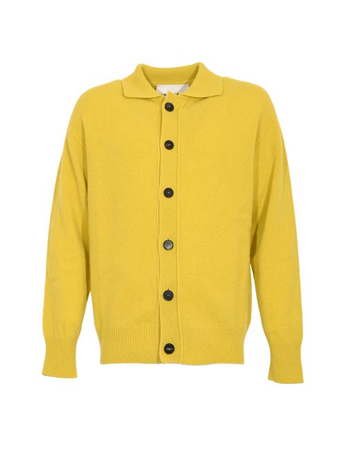 Cardigan in maglia di lana e cachemire Olio AMARANTO | B9F001023