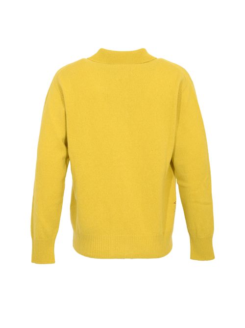 Cardigan in maglia di lana e cachemire Olio AMARANTO | B9F001023