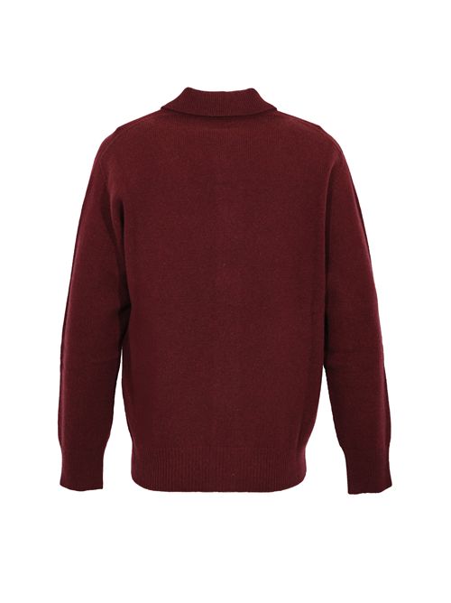 Cardigan in maglia di lana e cachemire Melanzana AMARANTO | B9F001039