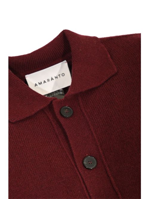 Cardigan in maglia di lana e cachemire Melanzana AMARANTO | B9F001039